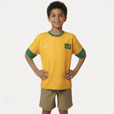 Camiseta Infantil Brasil Saga Kids - Amarelo e Verde