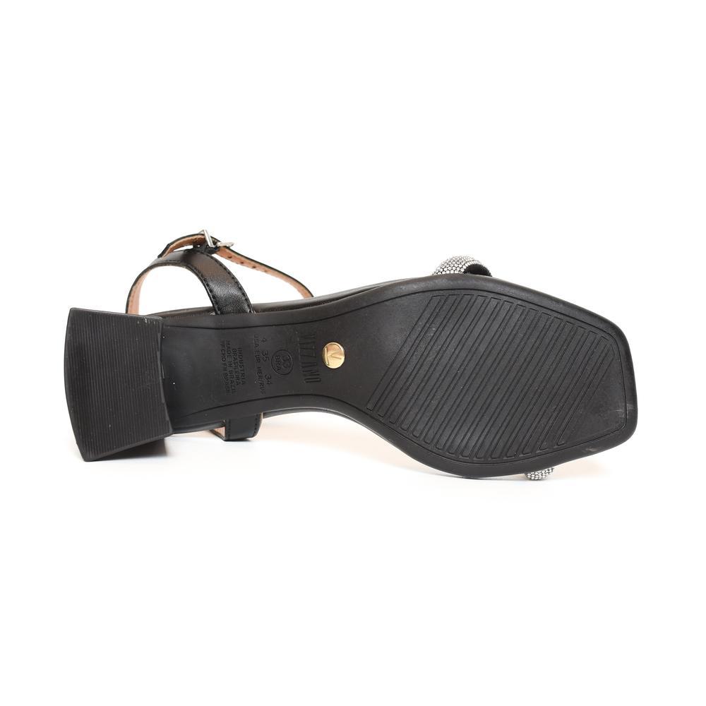 Sandália Vizzano Salto Bloco Strass Feminina - Preto - 5