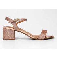 Sandália Vizzano Salto Bloco Metalizada Feminina - Rosê - 2