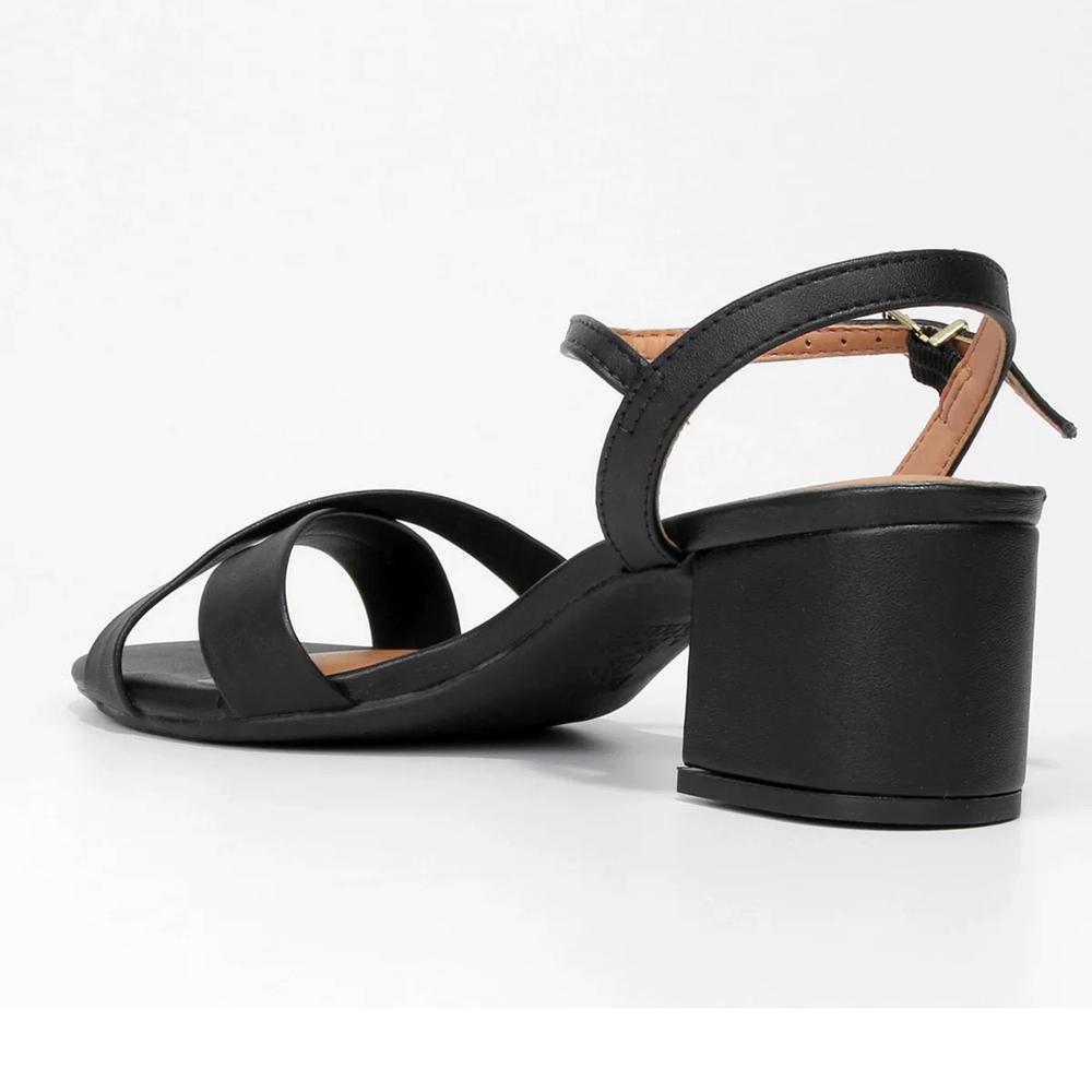 Sandália Vizzano Salto Bloco Médio Feminina - Preto - 4
