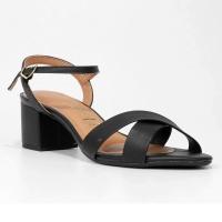 Sandália Vizzano Salto Bloco Médio Feminina - Preto - 1