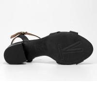 Sandália Vizzano Salto Bloco Médio Feminina - Preto - 5