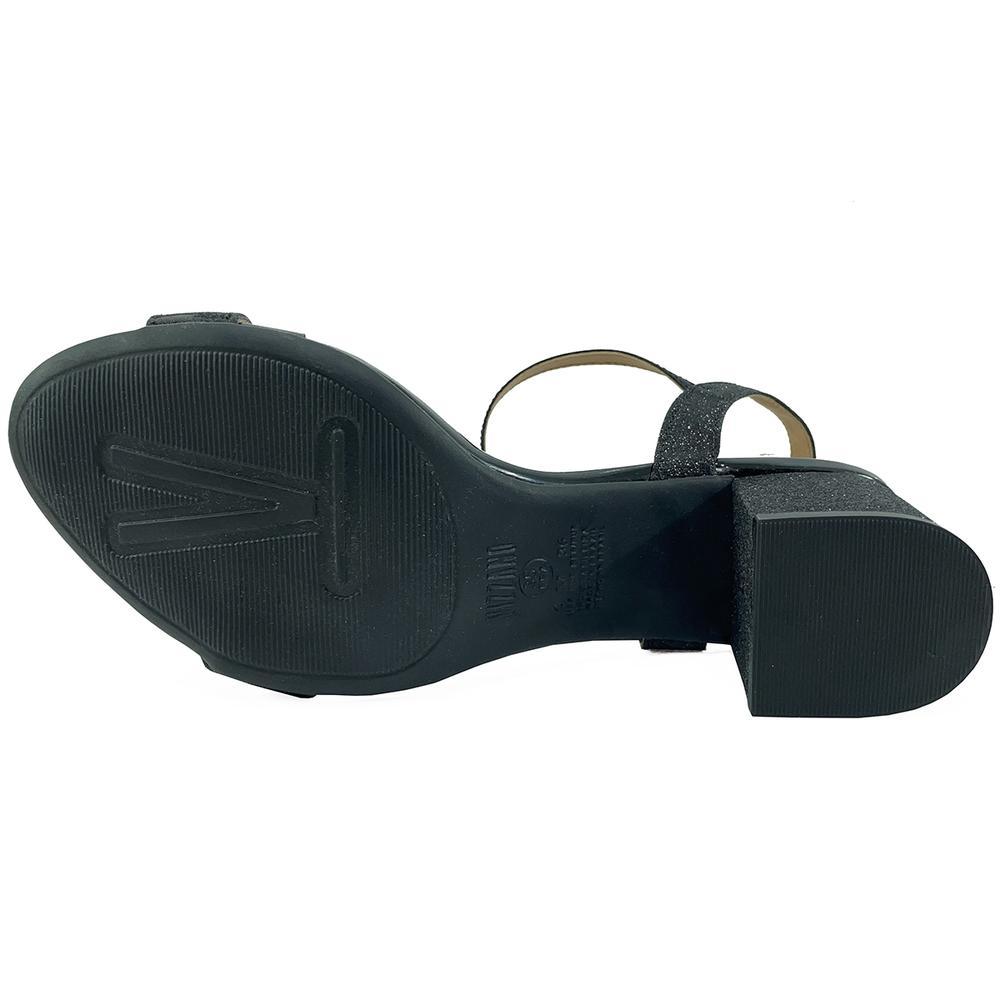 Sandália Vizzano Salto Bloco Gliter Metalizada Feminina - Preto - 5