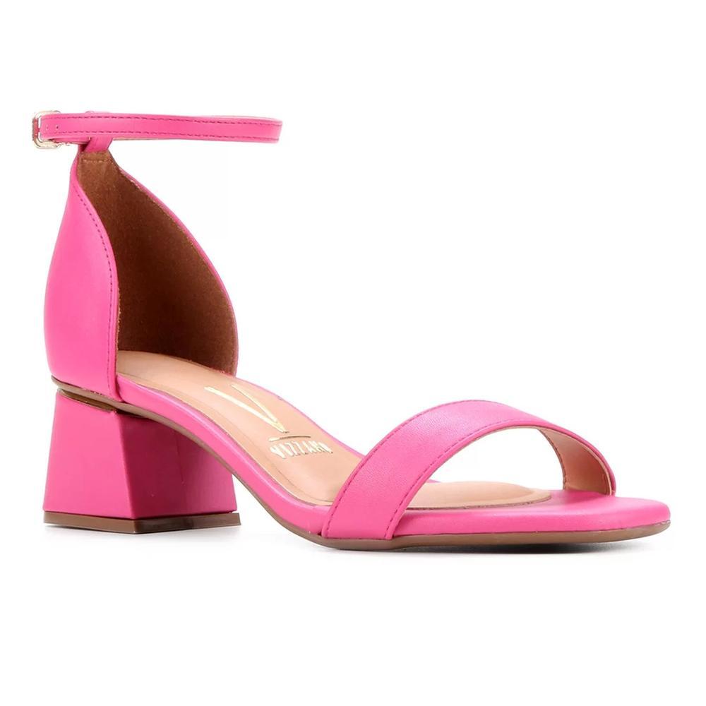 Sandália Vizzano Salto Bloco Feminina - Pink - 1