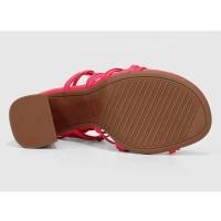 Sandália Vizzano Salto Bloco Alto Amarração Feminina - Rosa - 6