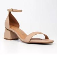Sandália Vizzano Salto Bloco Feminina - Bege - 1