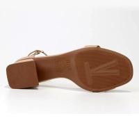 Sandália Vizzano Salto Bloco Feminina - Bege - 5