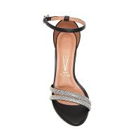 Sandália Vizzano Meia Pata Tiras Strass - Preto - 3