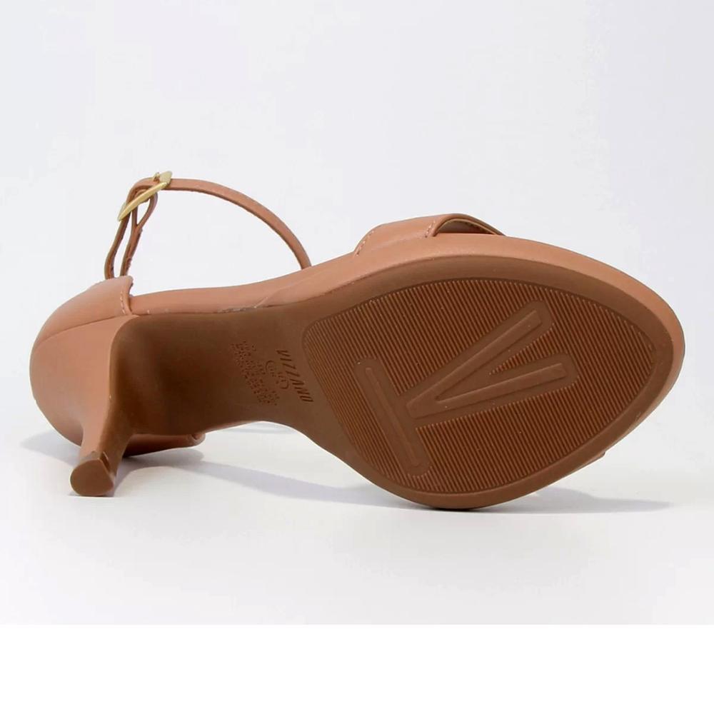 Sandália Vizzano Meia Pata Salto Alto Feminina - Nude - 5