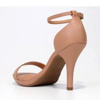 Sandália Vizzano Meia Pata Salto Alto Feminina - Nude