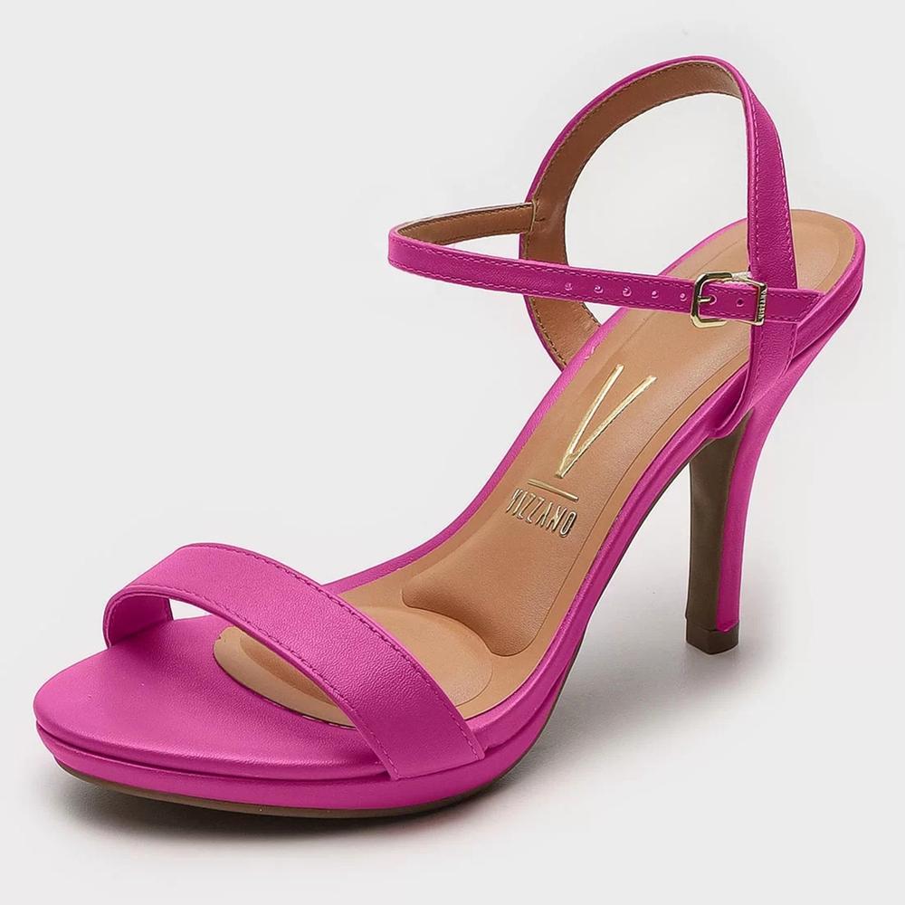 Sandália Vizzano Meia Pata Salto Alto Aberta - Pink - 1