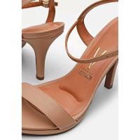 Sandália Vizzano Meia Pata Salto Alto Aberta - Bege - 3