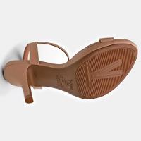 Sandália Vizzano Meia Pata Salto Alto Aberta - Bege - 5