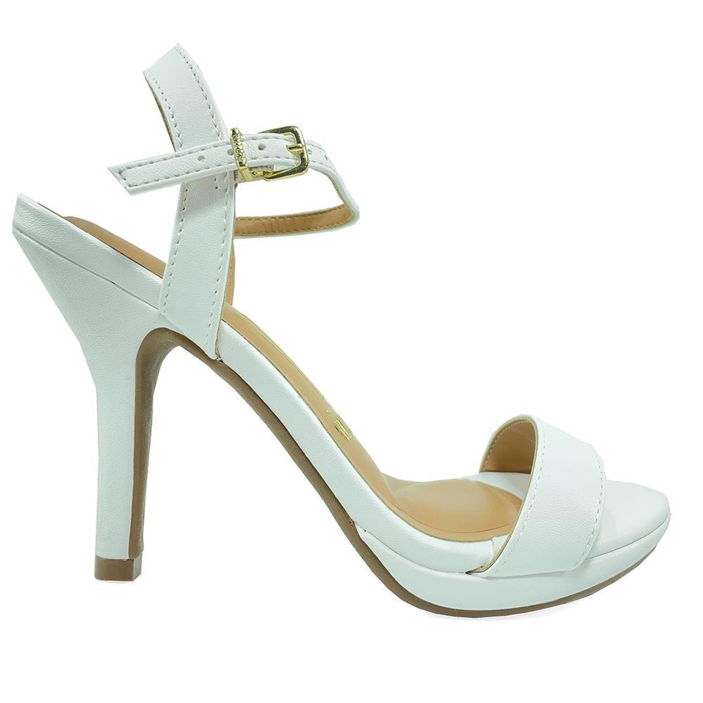 Sandália Vizzano Meia Pata Salto Alto Aberta - Branco - 2