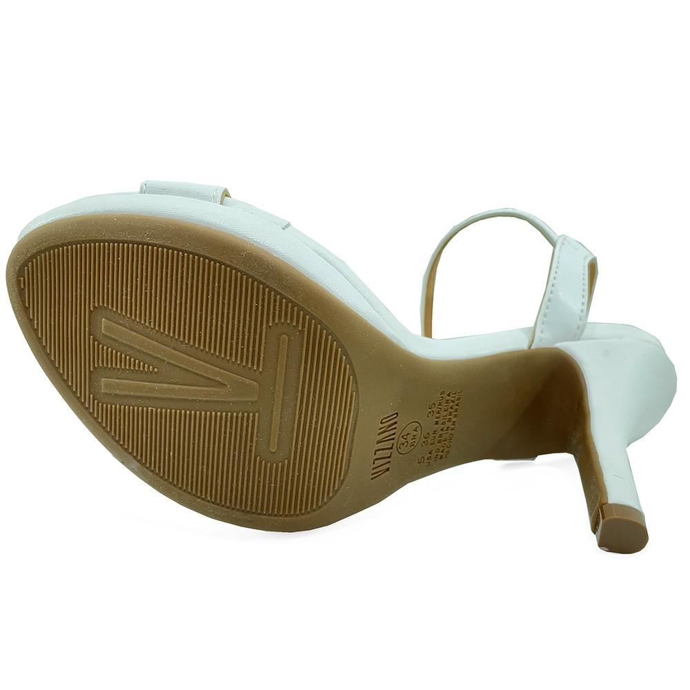 Sandália Vizzano Meia Pata Salto Alto Aberta - Branco - 5