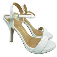 Sandália Vizzano Meia Pata Salto Alto Aberta - Branco - 1