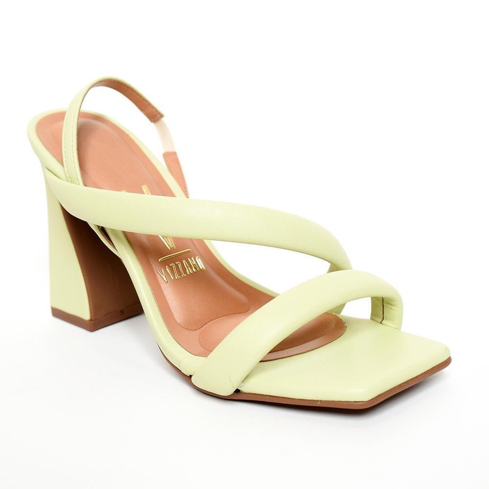 Sandália Vizzano Meia Cana Salto Bloco - Verde Claro - 1