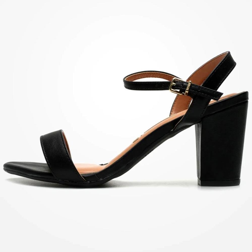 Sandália Vizzano Lisa Básica Feminina - Preto - 2