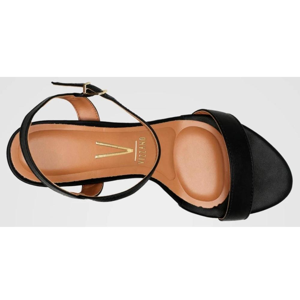 Sandália Vizzano Lisa Básica Feminina - Preto - 3