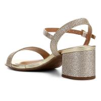 Sandália Vizzano Gliter Salto Bloco Feminina - Ouro - 3