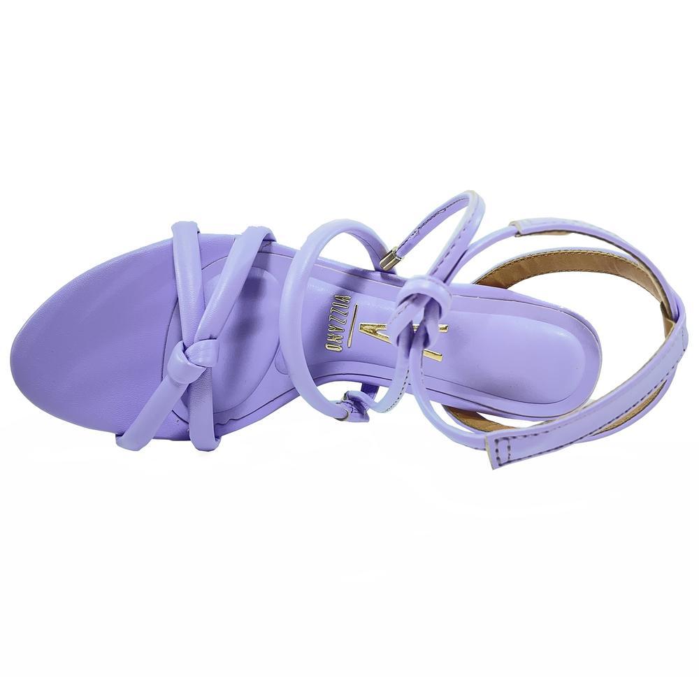 Sandália Vizzano De Amarrar Meia Cana Salto Bloco - Lilás - 3