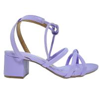 Sandália Vizzano De Amarrar Meia Cana Salto Bloco - Lilás - 2