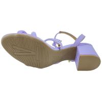 Sandália Vizzano De Amarrar Meia Cana Salto Bloco - Lilás - 5