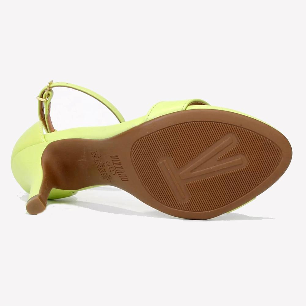 Sandália Vizzano Básica Salto Alto Feminina - Verde Claro - 5