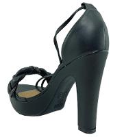 Sandália Plataforma Vizzano Trança Amarração - Preto