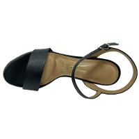 Sandália Meia Pata Vizzano Salto Grosso Alto Feminina - Preto e Dourado - 3