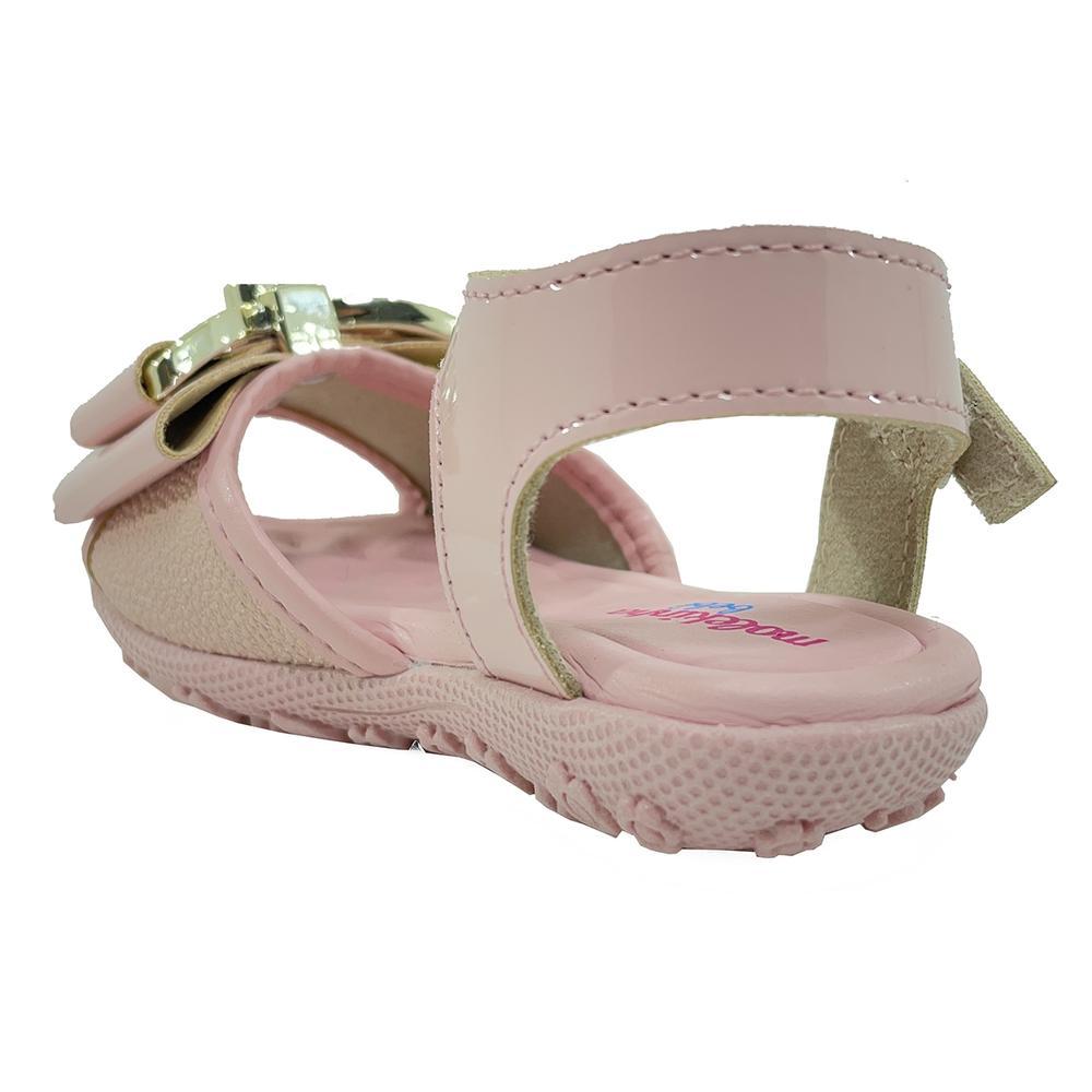 Sandália Infantil Molekinha Laço Metal Baby - Rosa - 4