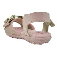 Sandália Infantil Molekinha Laço Metal Baby - Rosa