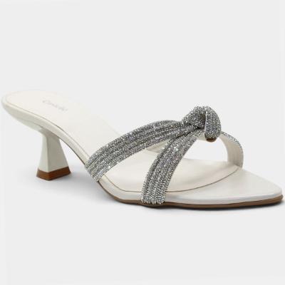 Tamanco Casteliê Detalhe Nó Feminino - Off White