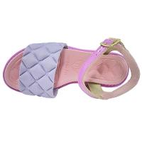 Sandália Infantil Molekinha Flatform Matelassê - Rosa e Lilás - 3