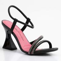 Sandália Dakota Salto Taça Strass Feminina - Preto - 1