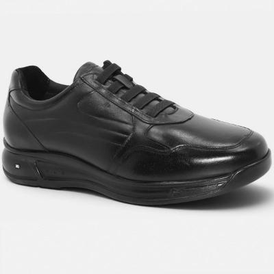 Sapato Casual Jota Pe Couro Soft 3D Evolution Masculino - Preto