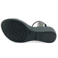 Sandália Anabela Dijean Tiras Strass Anatômica - Preto - 5