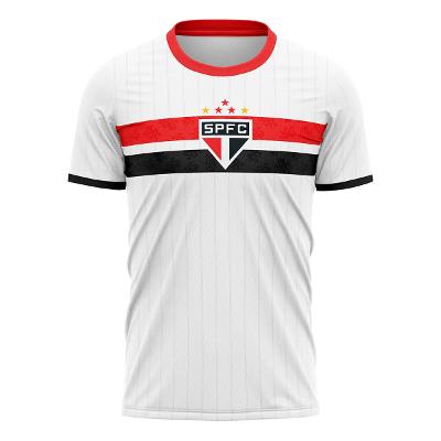Camiseta São Paulo Stencil Masculina - Branco