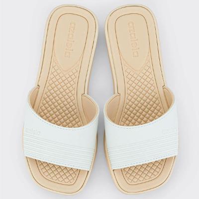 Tamanco Azaleia Andreia Comfy Feminino - Bege e Branco