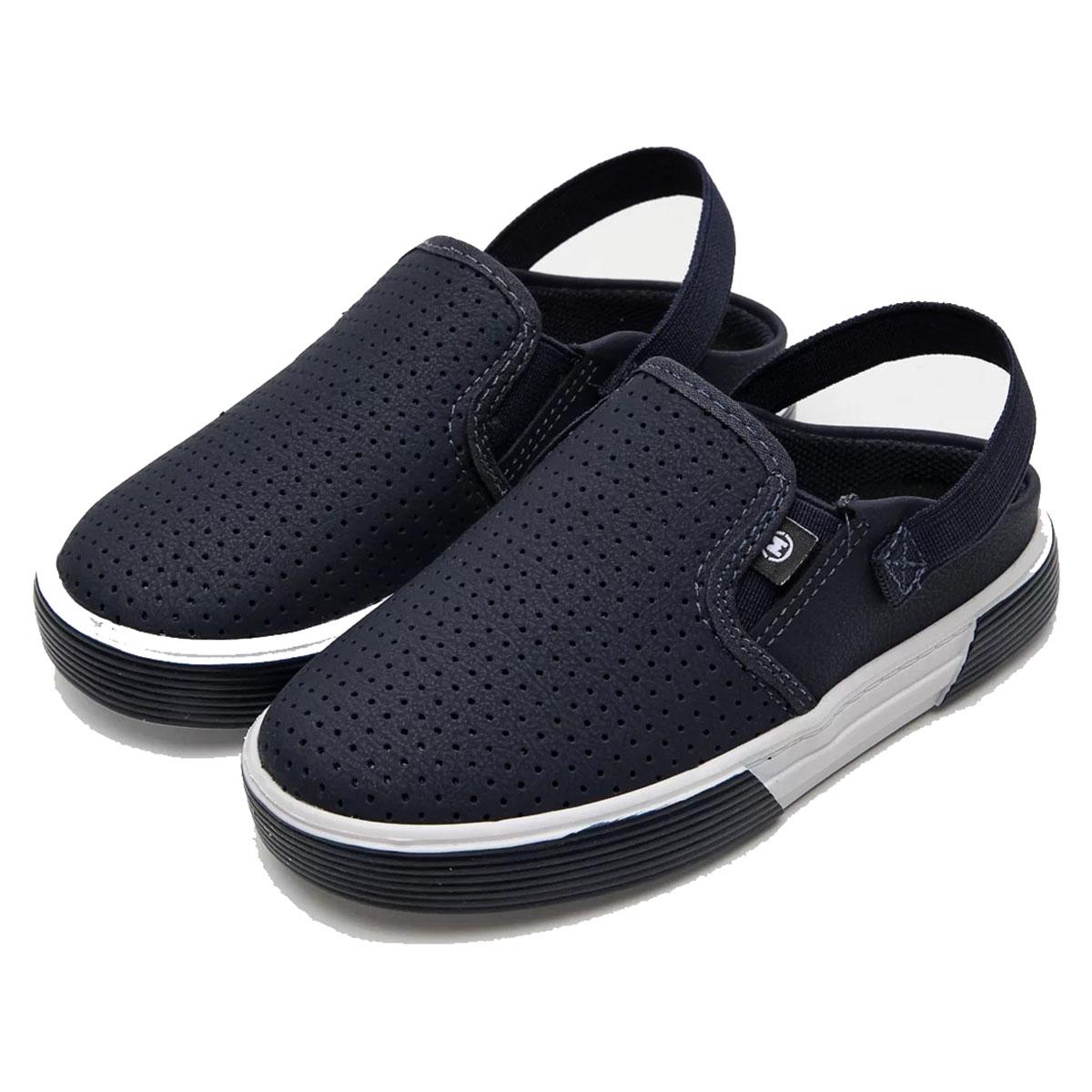 Slip On Infantil Molekinho Microperfuros Casual - Marinho - 1