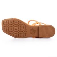 Rasteira Mississipi Com Brilhos Tiras Calce Fácil - Laranja - 5