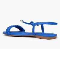 Rasteira Dakota Tramada Amarração Feminina - Azul