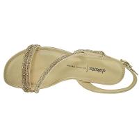 Rasteira Dakota Strass Com Traseiro Feminina - Bege - 3