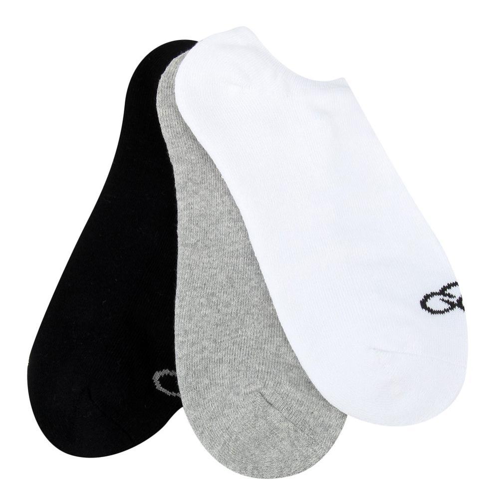 Meia Olympikus Sem Cano Pacote Com 3 Masculina - Branco e Cinza - 5