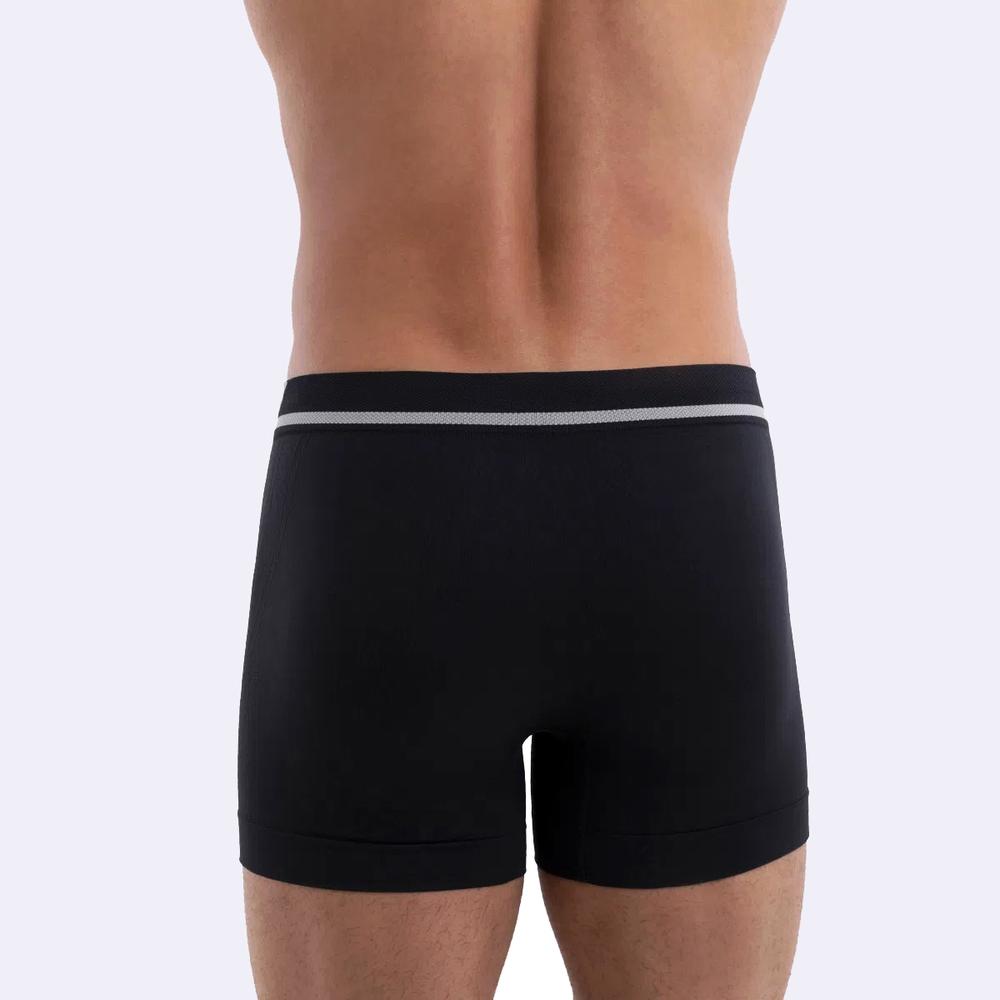 Cueca Boxer Lupo Microfibra Cós Com Chanfro - Preta - 3