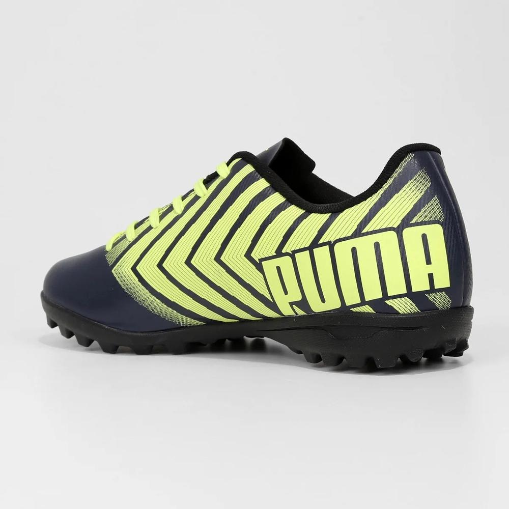 Chuteira Society Puma Tacto II Masculina - Azul e Amarelo - 4