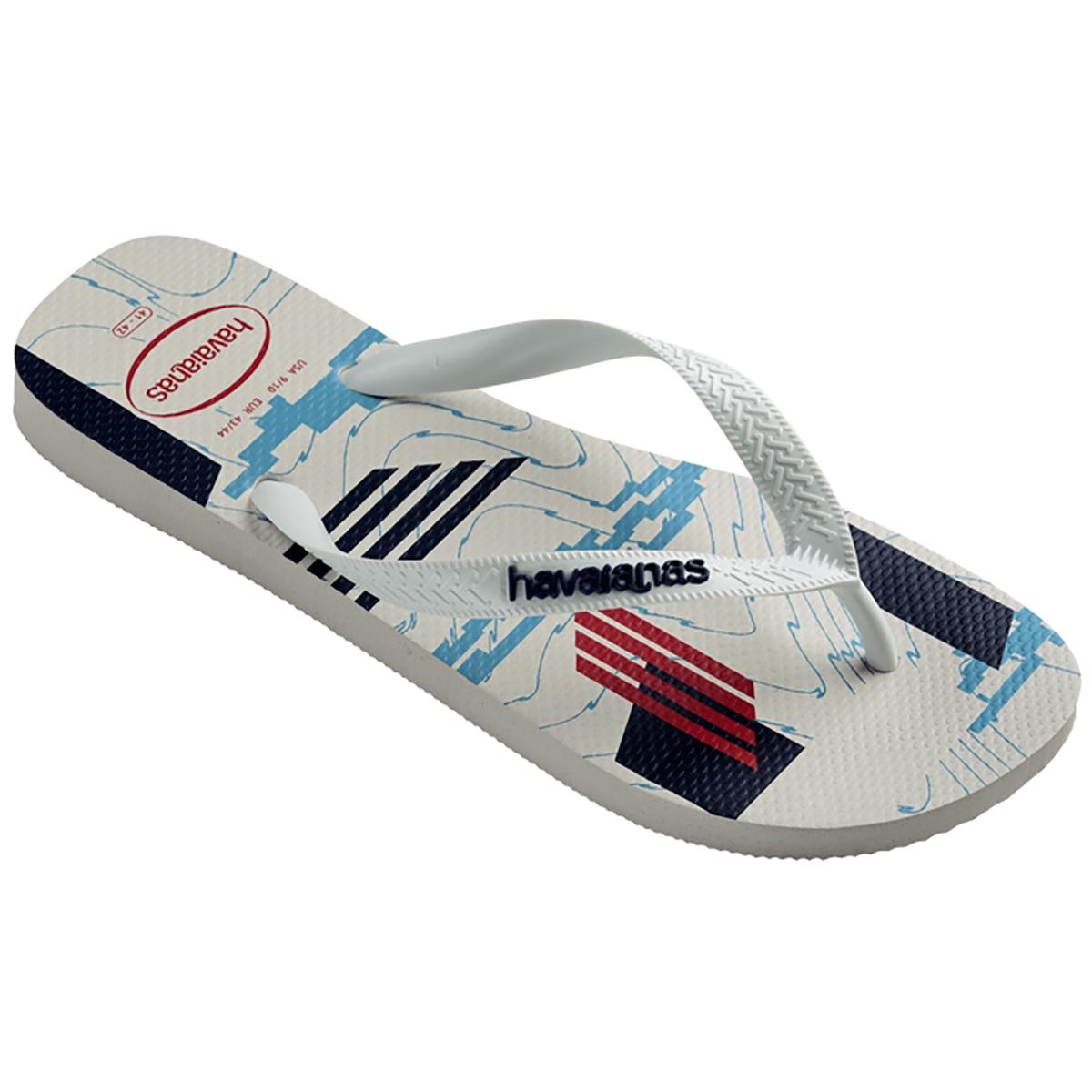 Chinelo Havaianas Trend Masculino - Branco e Marinho - 2