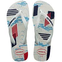 Chinelo Havaianas Trend Masculino - Branco e Marinho - 1