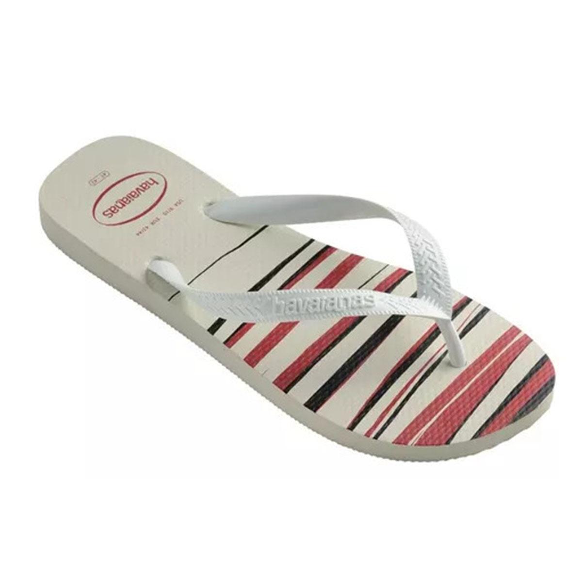 Chinelo Havaianas Top Basic Masculino - Branco e Vermelho - 2