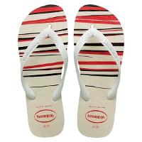 Chinelo Havaianas Top Basic Masculino - Branco e Vermelho - 1